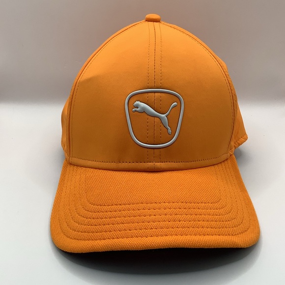 Puma Orange Adjustable Golf Hat - Picture 1 of 8
